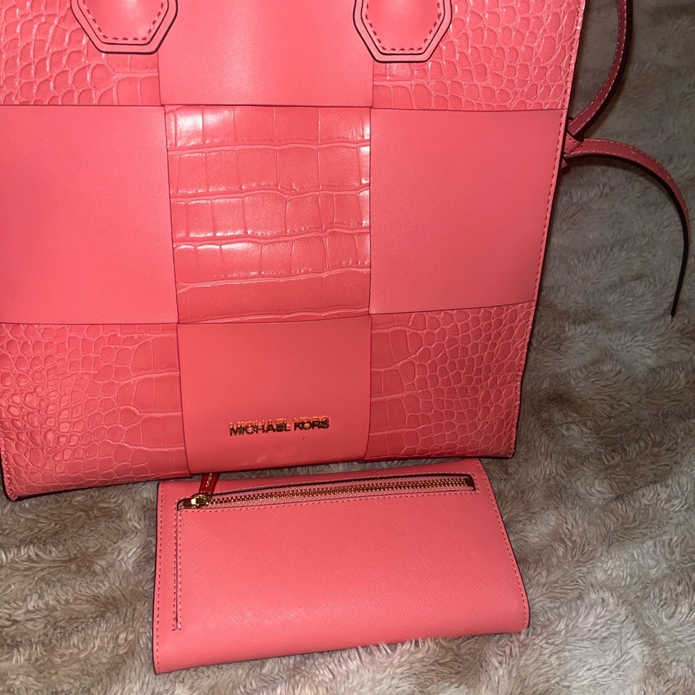 Michael Kors Coral Tote Bag